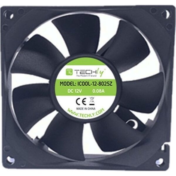 Wentylator Techly 80x80x25 12V (ICOOL-12-8025Z)