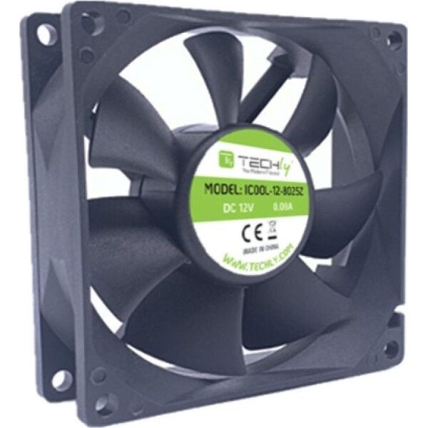 Wentylator Techly 80x80x25 12V (ICOOL-12-8025Z)