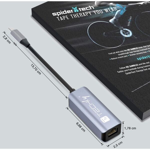 Karta sieciowa Techly Techly USB 3.1 Typ C auf RJ45 Adapter
