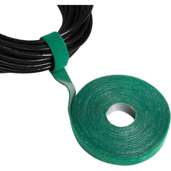 Mocna Opaska Kablowa Taśma Rzepowa 10m x 20mm Techly Rzep do Cięcia Czarny