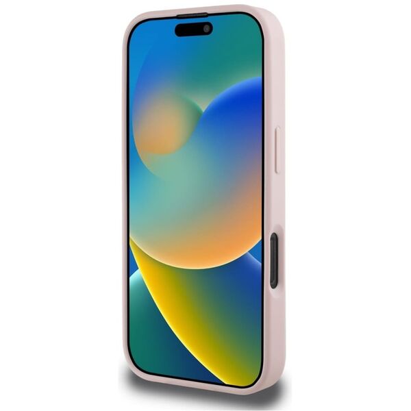 Etui Guess Grained Roses Big 4G logo do  iPhone 16 Pro Max różowy