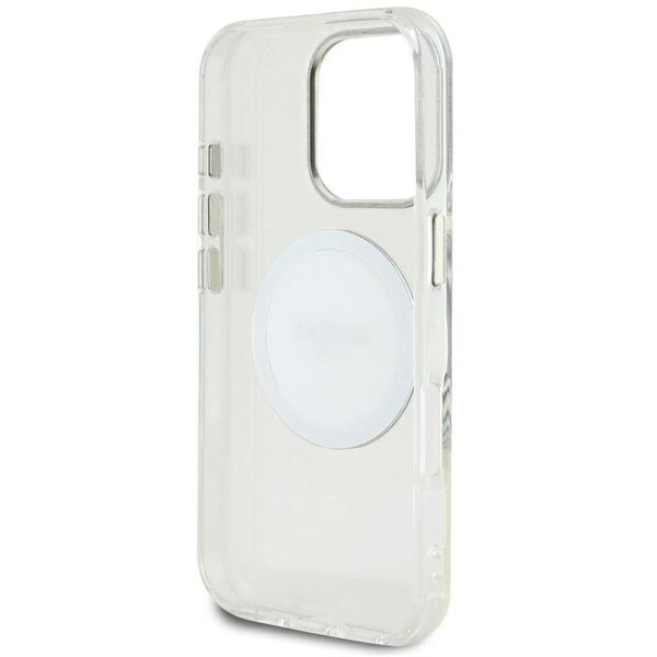 Etui Guess IML Metal Colored Circle      Classic Logo MagSafe do iPhone 16 Pro Max biały