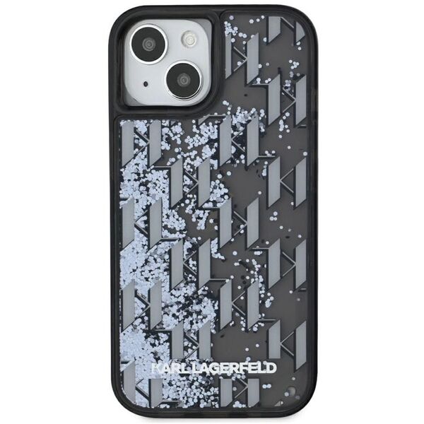 Etui Karl Lagerfeld Liquide Glitter      Monogram Gradient do iPhone 15 czarny