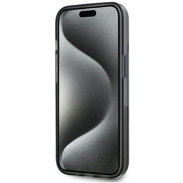 Etui Karl Lagerfeld Liquide Glitter      Monogram Gradient do iPhone 15 czarny