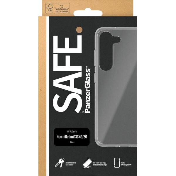 PanzerGlass SAFE. By PanzerGlass TPU Case for Xiaomi Redmi 13C