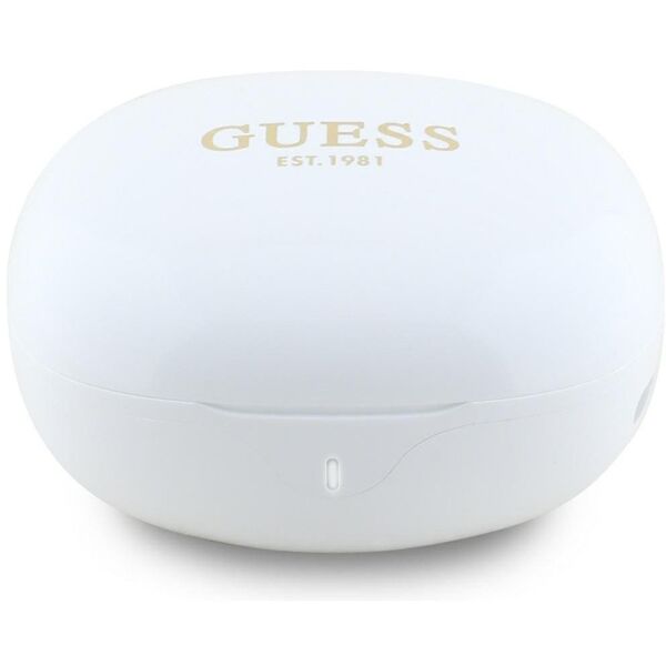 Słuchawki TWS Guess Flat Classic Logo    Electroplated biały