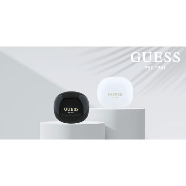 Słuchawki TWS Guess Flat Classic Logo    Electroplated biały