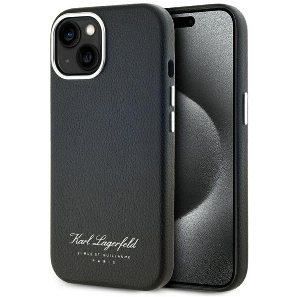 Etui Karl Lagerfeld hotel RSG do iPhone  15 czarny