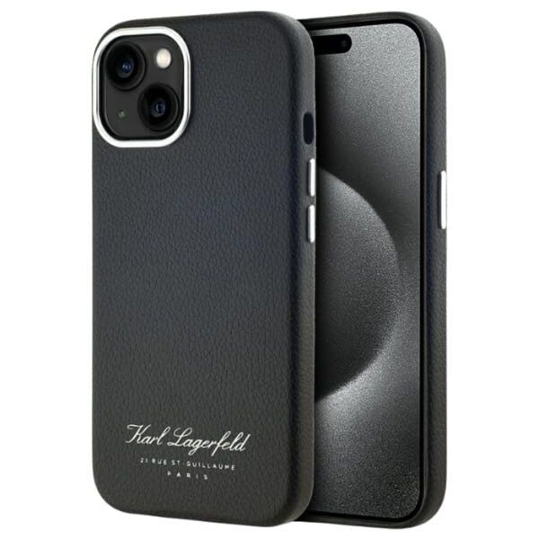 Etui Karl Lagerfeld hotel RSG do iPhone  15 czarny