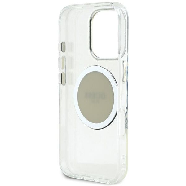 Etui Guess IML Metal Colored Circle      Classic Logo MagSafe do iPhone 16 Pro Max szary