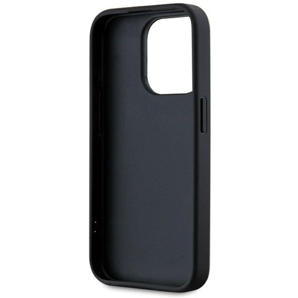 Etui Karl Lagerfeld Saffiano Athleisure  Stripes Cord do iPhone 15 Pro Max czarno-różowy