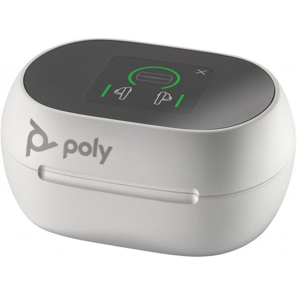 Poly Voyager Free 60+ UC White Touchscreen Charge Case for BT700 USB-C Adapter