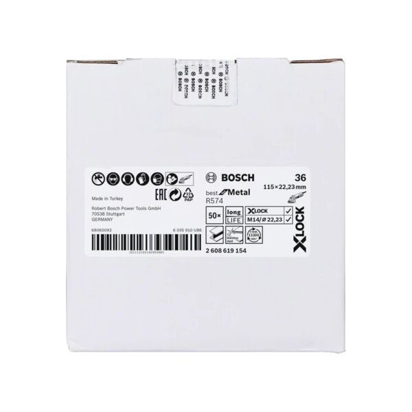 Bosch Bosch X-LOCK fiber disc R574 Best for Metal 115mm, grinding disc (O 115mm, K 36)