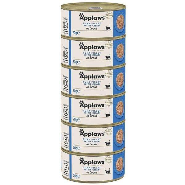 Applaws Cat Tin Tuna with Crab 6x70g