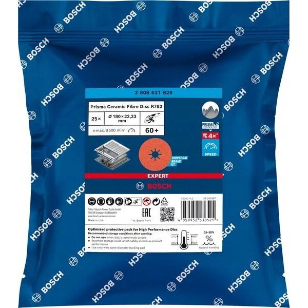 Bosch Bosch Powertools Fiber discs R782 180mm G60 25er - 2608621829 EXPERT RANGE