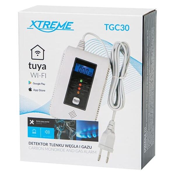 Detektor, czujnik czadu i gazu Xtreme TCG30 Wifi Tuya