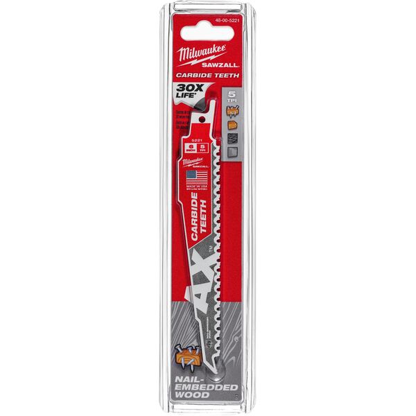 Πριονόλαμα TCT AX 150mm (για ξύλο, ξύλο με καρφιά, κατεδάφιση) Milwaukee 1 τεμ.
