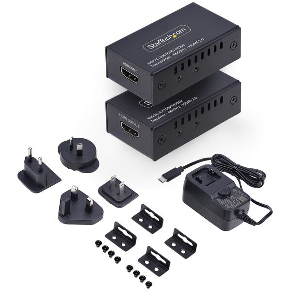 StarTech 4K50IC-EXTEND-HDMI przedłużacz AV Nadajnik i odbiornik AV Czarny