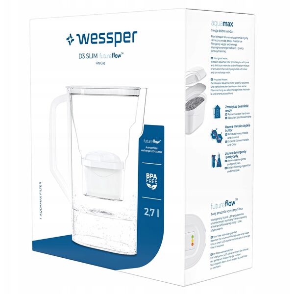 Dzbanek Wessper D3 SLIM FutureFlow Aquamax (WES205-FF-MT)