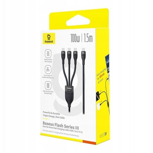 Kabel Baseus Flash Series 3 100W 1,5m (czarny)