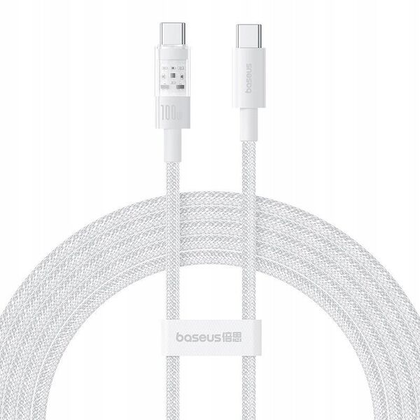 Kabel Baseus Gem Typ C-Typ C 100W 2m (biały)