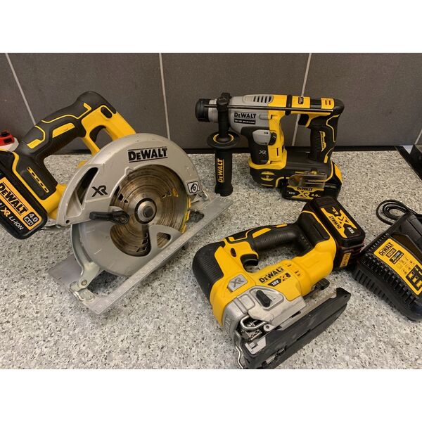 Zestaw elektronarzędzi Dewalt ZESTAW COMBO (DCD795, DCH253, DCF886, DCS331, DCS391, DCL040, 3X BATERIE DCB183, 2X WALIZKI TSTAK)