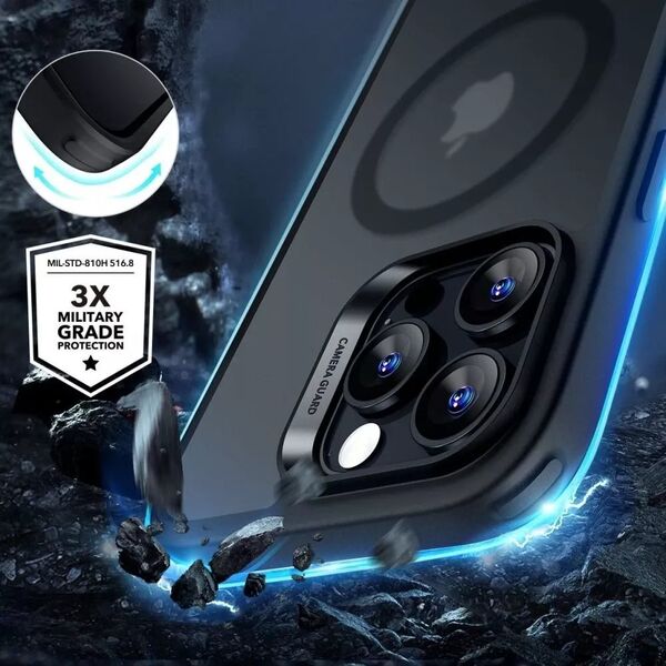ESR ESR CLASSIC HYBRID HALOLOCK MAGSAFE & TEMPERED GLASS IPHONE 16 PRO FROSTED BLACK