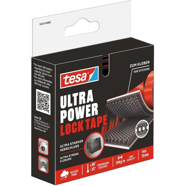Rzep sprzylep.wew.zew.ultrapowerlock 1para 1m:25mm czarny