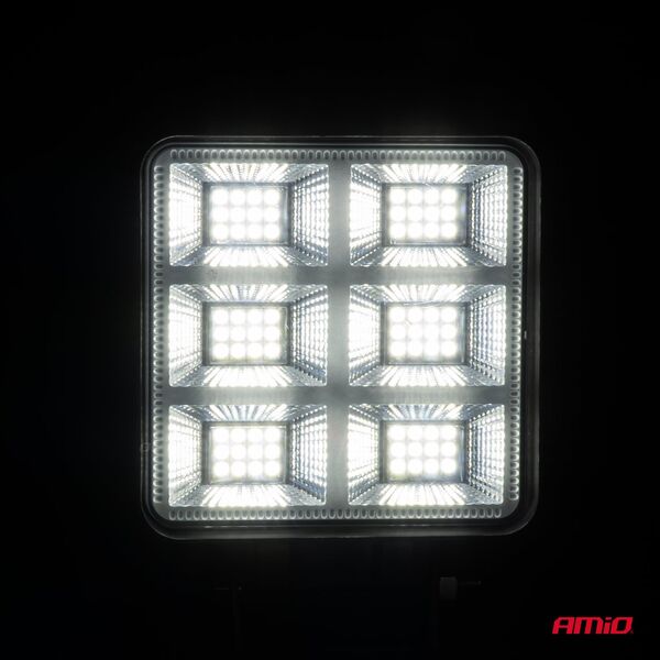 Lampa robocza szperacz led awl60 69w 6500k 7200lm 12v 24v amio-04201