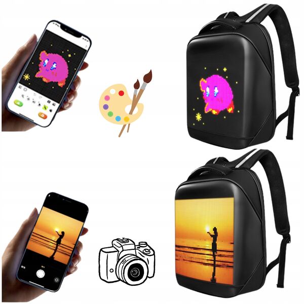 DH Style Led Backpack świecący plecak z ekranem LE