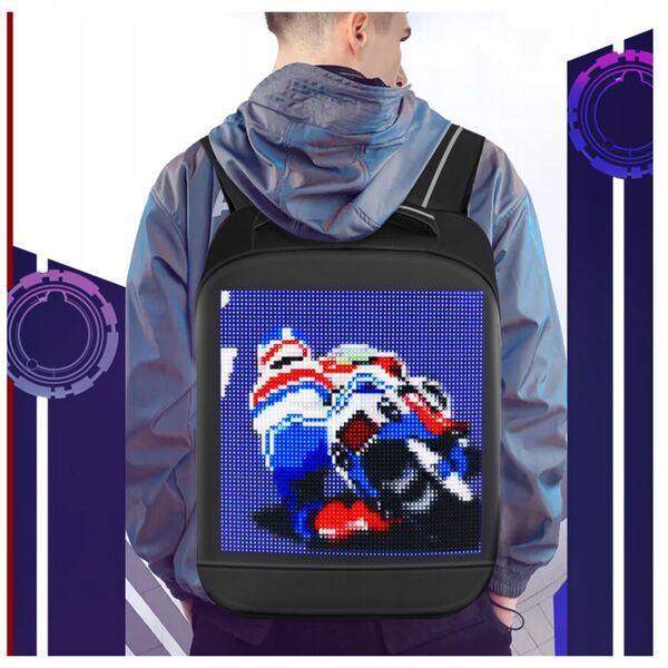 DH Style Led Backpack świecący plecak z ekranem LE