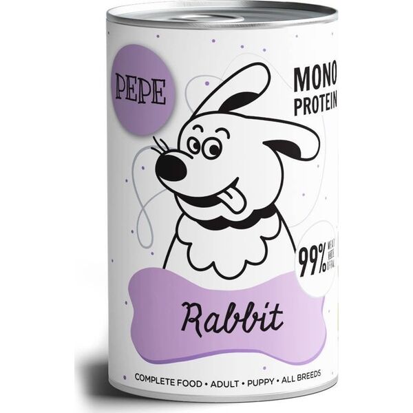 Paka Zwierzaka PEPE MONO PROTEIN Rabbit (królik) 400g