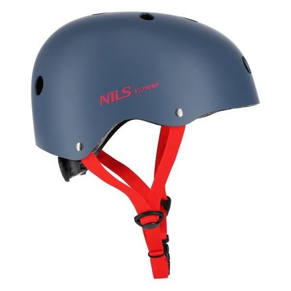 MTW001-1 KASK SZARO-CZERWONY ROZM. L(58-61CM) NILS EXTREME