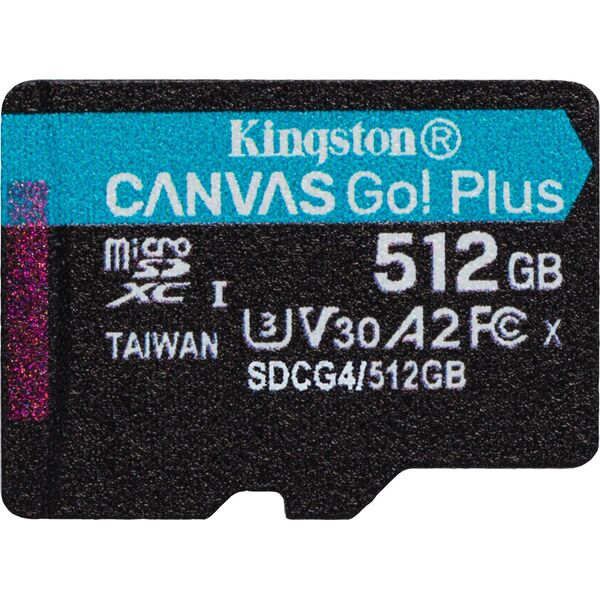 KINGSTON microSDXC Canvas Go Plus 512GB + Adapter