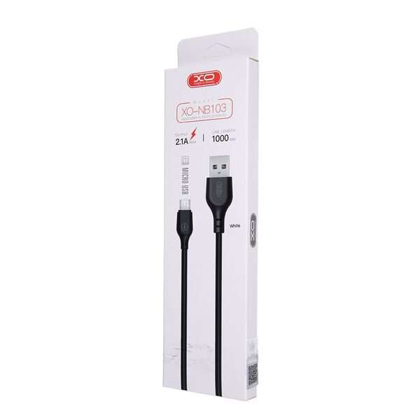 XO cable NB103 USB - microUSB 1,0 m 2,1A white 6920680862733