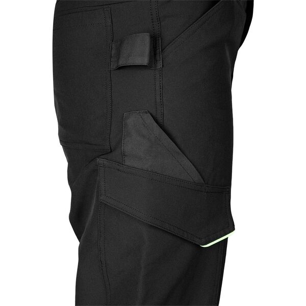 Spodnie robocze Mix&Match, 4 way stretch, czarno-zielone, rozmiar XS