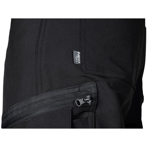 Spodnie robocze Mix&Match, 4 way stretch, czarno-zielone, rozmiar XS