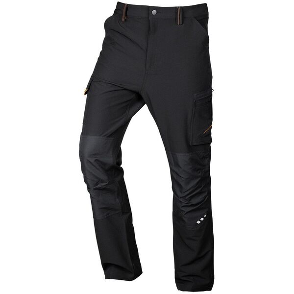 Spodnie robocze Mix&Match, 4 way stretch, czarno-pomarańczowe, rozmiar S
