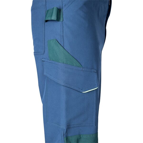 Spodnie robocze Mix&Match, 4 way stretch, granatowo-zielone, rozmiar XXXL