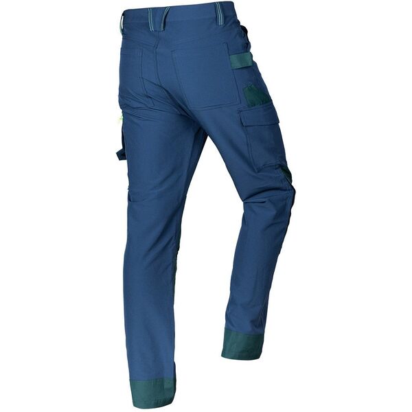Spodnie robocze Mix&Match, 4 way stretch, granatowo-zielone, rozmiar XXL