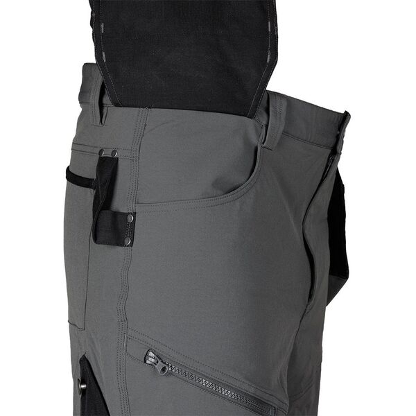 Spodnie robocze Mix&Match, 4 way stretch, z kaburami, Cordura, szaro-czarne, rozmiar XS