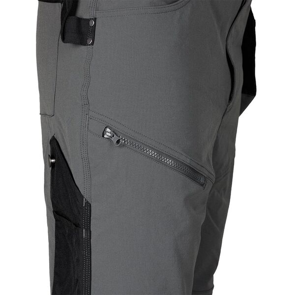Spodnie robocze Mix&Match, 4 way stretch, z kaburami, Cordura, szaro-czarne, rozmiar XS