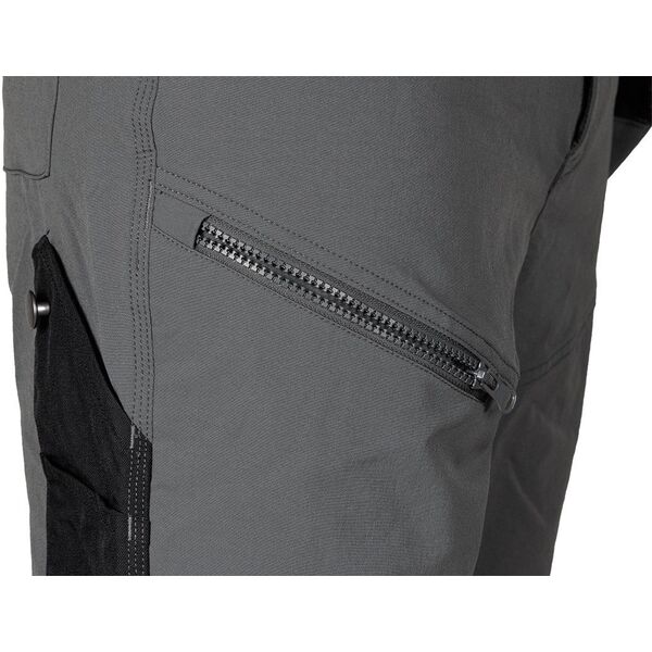 Spodnie robocze Mix&Match, 4 way stretch, z kaburami, Cordura, szaro-czarne, rozmiar XXXL