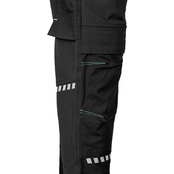 Spodnie robocze Mix&Match, 4 way stretch, z kaburami, Cordura, czarne, rozmiar XXL