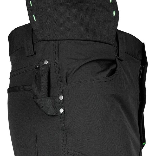 Spodnie robocze Mix&Match, 4 way stretch, z kaburami, Cordura, czarne, rozmiar XXL