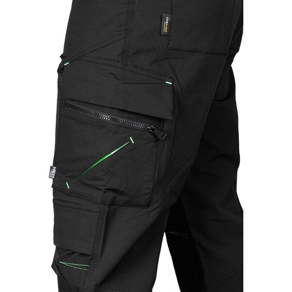 Spodnie robocze Mix&Match, 4 way stretch, z kaburami, Cordura, czarne, rozmiar XXL