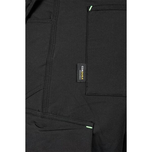Spodnie robocze Mix&Match, 4 way stretch, z kaburami, Cordura, czarne, rozmiar XXXL