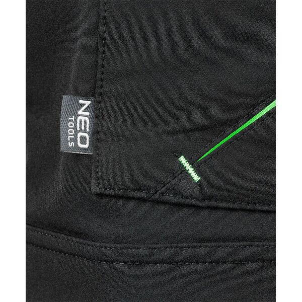 Spodnie robocze Mix&Match, 4 way stretch, z kaburami, Cordura, czarne, rozmiar XS