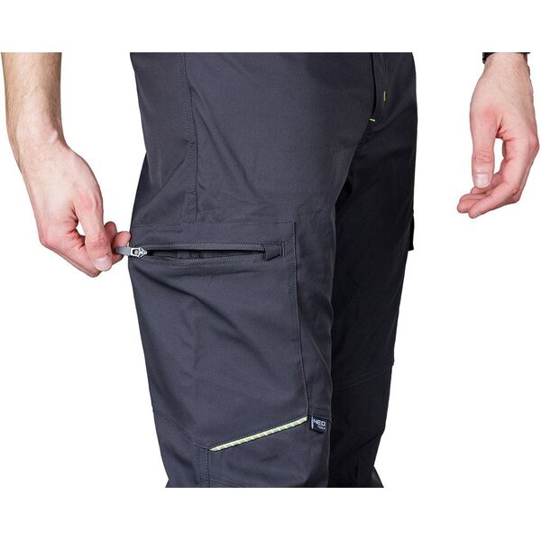 Spodnie robocze Mix&Match, stretch, szare, rozmiar XXXL