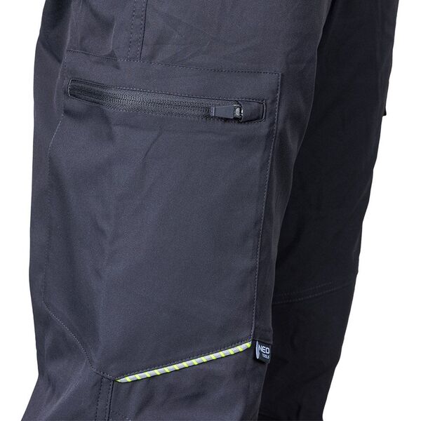 Spodnie robocze Mix&Match, stretch, szare, rozmiar XXXL